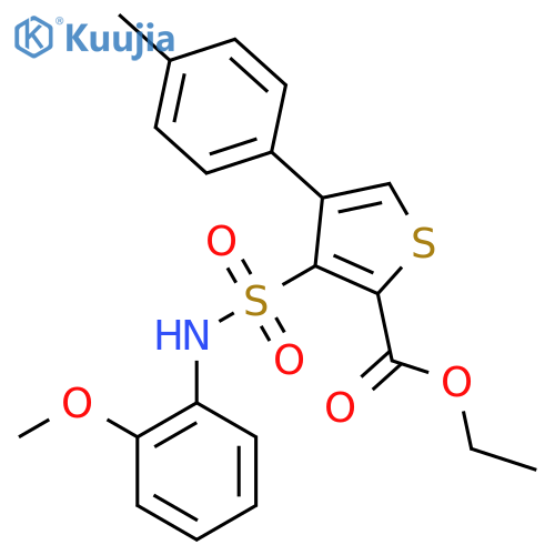 ethyl 3-(2-methoxyphenyl)sulfamoyl-4-(4-methylphenyl)thiophene-2-carboxylate structure