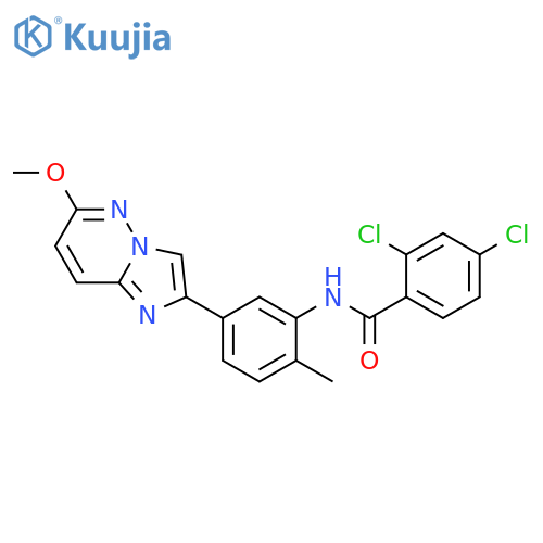 2,4-dichloro-N-(5-{6-methoxyimidazo1,2-bpyridazin-2-yl}-2-methylphenyl)benzamide structure