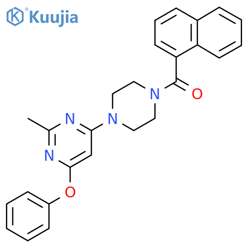 2-methyl-4-4-(naphthalene-1-carbonyl)piperazin-1-yl-6-phenoxypyrimidine structure