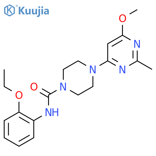 N-(2-ethoxyphenyl)-4-(6-methoxy-2-methylpyrimidin-4-yl)piperazine-1-carboxamide structure