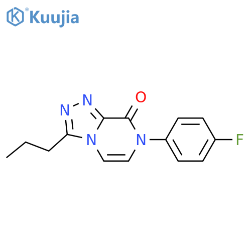 7-(4-fluorophenyl)-3-propyl-7H,8H-1,2,4triazolo4,3-apyrazin-8-one structure