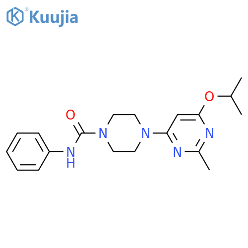 4-2-methyl-6-(propan-2-yloxy)pyrimidin-4-yl-N-phenylpiperazine-1-carboxamide structure