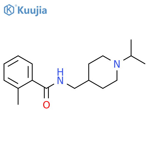 2-methyl-N-{1-(propan-2-yl)piperidin-4-ylmethyl}benzamide structure