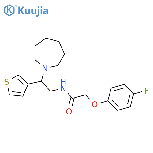 N-2-(azepan-1-yl)-2-(thiophen-3-yl)ethyl-2-(4-fluorophenoxy)acetamide structure