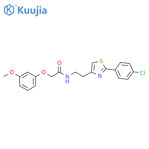 N-{2-2-(4-chlorophenyl)-1,3-thiazol-4-ylethyl}-2-(3-methoxyphenoxy)acetamide structure