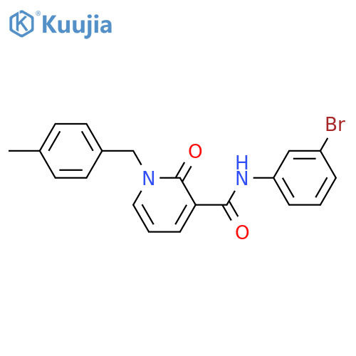 N-(3-bromophenyl)-1-(4-methylphenyl)methyl-2-oxo-1,2-dihydropyridine-3-carboxamide structure