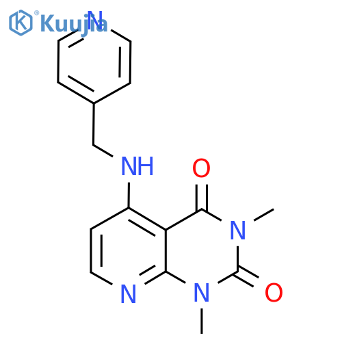 1,3-dimethyl-5-{(pyridin-4-yl)methylamino}-1H,2H,3H,4H-pyrido2,3-dpyrimidine-2,4-dione structure