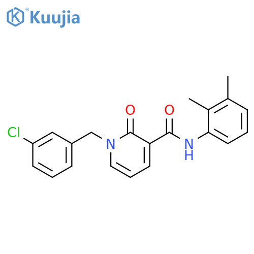 1-(3-chlorophenyl)methyl-N-(2,3-dimethylphenyl)-2-oxo-1,2-dihydropyridine-3-carboxamide structure