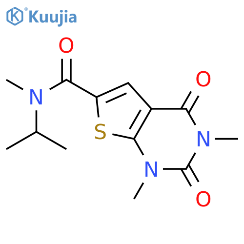 N,1,3-trimethyl-2,4-dioxo-N-(propan-2-yl)-1H,2H,3H,4H-thieno2,3-dpyrimidine-6-carboxamide structure
