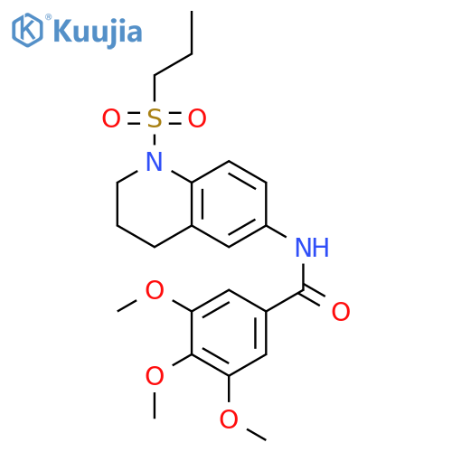 3,4,5-trimethoxy-N-1-(propane-1-sulfonyl)-1,2,3,4-tetrahydroquinolin-6-ylbenzamide structure