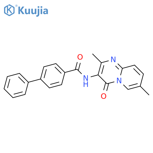 N-{2,7-dimethyl-4-oxo-4H-pyrido1,2-apyrimidin-3-yl}-1,1'-biphenyl-4-carboxamide structure