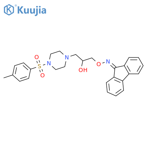 1-{(9H-fluoren-9-ylidene)aminooxy}-3-4-(4-methylbenzenesulfonyl)piperazin-1-ylpropan-2-ol structure