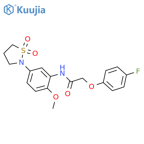 N-5-(1,1-dioxo-1lambda6,2-thiazolidin-2-yl)-2-methoxyphenyl-2-(4-fluorophenoxy)acetamide structure