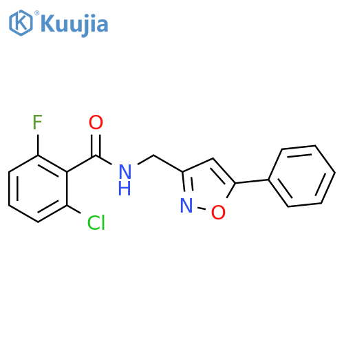 2-chloro-6-fluoro-N-(5-phenyl-1,2-oxazol-3-yl)methylbenzamide structure