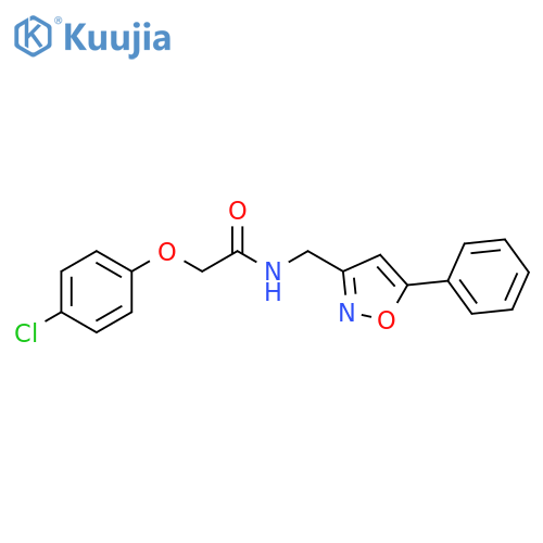 2-(4-chlorophenoxy)-N-(5-phenyl-1,2-oxazol-3-yl)methylacetamide structure