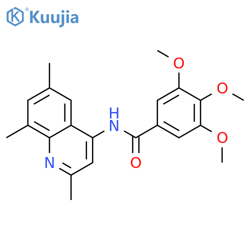 3,4,5-trimethoxy-N-(2,6,8-trimethylquinolin-4-yl)benzamide structure