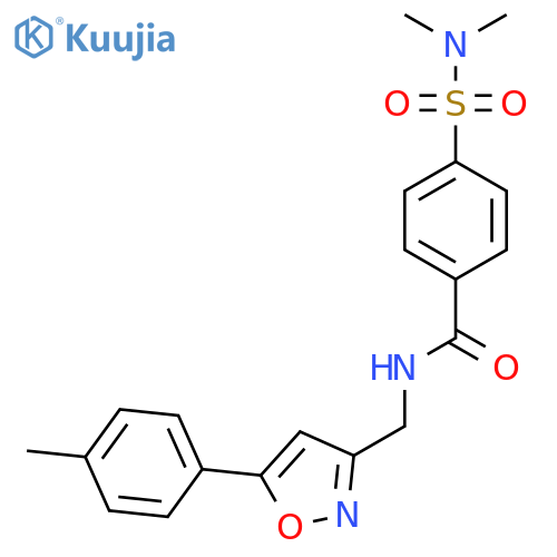 4-(dimethylsulfamoyl)-N-{5-(4-methylphenyl)-1,2-oxazol-3-ylmethyl}benzamide structure