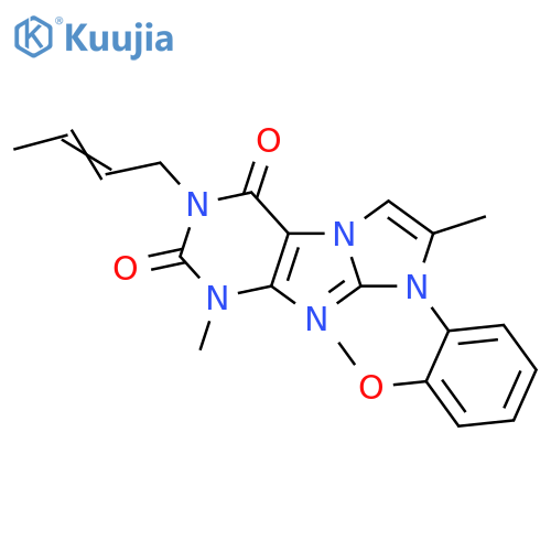 3-(2E)-but-2-en-1-yl-8-(2-methoxyphenyl)-1,7-dimethyl-1H,2H,3H,4H,8H-imidazo1,2-gpurine-2,4-dione structure