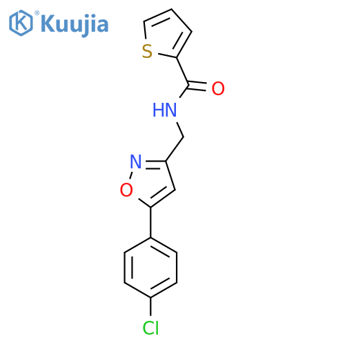 N-{5-(4-chlorophenyl)-1,2-oxazol-3-ylmethyl}thiophene-2-carboxamide structure