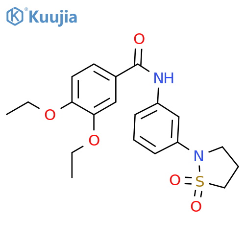 N-3-(1,1-dioxo-1lambda6,2-thiazolidin-2-yl)phenyl-3,4-diethoxybenzamide structure