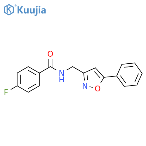 4-fluoro-N-(5-phenyl-1,2-oxazol-3-yl)methylbenzamide structure