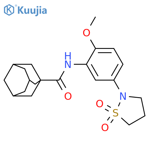 N-5-(1,1-dioxo-1lambda6,2-thiazolidin-2-yl)-2-methoxyphenyladamantane-1-carboxamide structure