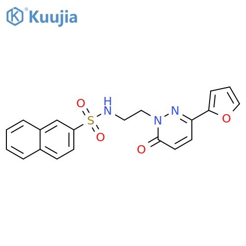 N-{2-3-(furan-2-yl)-6-oxo-1,6-dihydropyridazin-1-ylethyl}naphthalene-2-sulfonamide structure