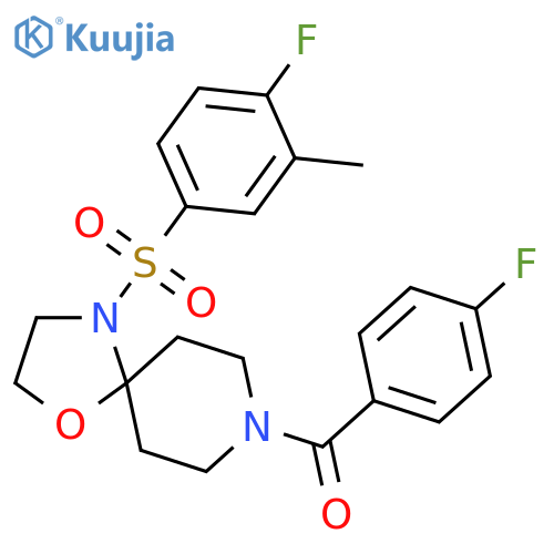 4-(4-fluoro-3-methylbenzenesulfonyl)-8-(4-fluorobenzoyl)-1-oxa-4,8-diazaspiro4.5decane structure