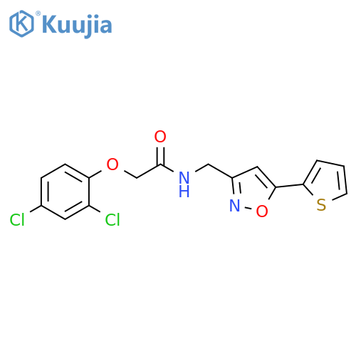 2-(2,4-dichlorophenoxy)-N-{5-(thiophen-2-yl)-1,2-oxazol-3-ylmethyl}acetamide structure