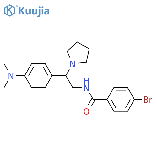 4-bromo-N-{2-4-(dimethylamino)phenyl-2-(pyrrolidin-1-yl)ethyl}benzamide structure