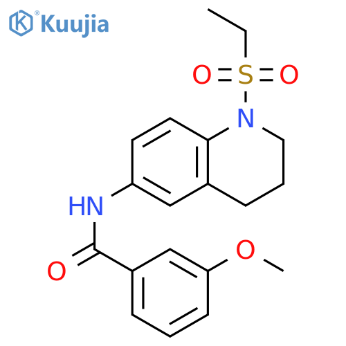 N-(1-ethylsulfonyl-3,4-dihydro-2H-quinolin-6-yl)-3-methoxybenzamide structure