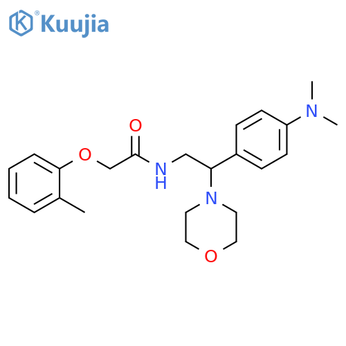 N-{2-4-(dimethylamino)phenyl-2-(morpholin-4-yl)ethyl}-2-(2-methylphenoxy)acetamide structure