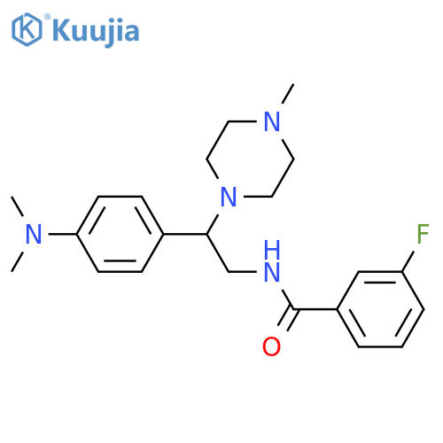 N-{2-4-(dimethylamino)phenyl-2-(4-methylpiperazin-1-yl)ethyl}-3-fluorobenzamide structure