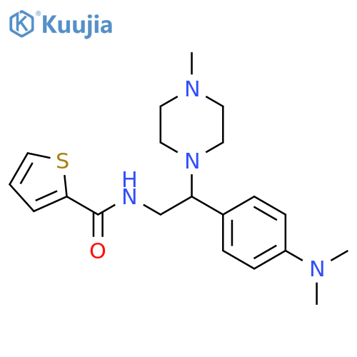 N-{2-4-(dimethylamino)phenyl-2-(4-methylpiperazin-1-yl)ethyl}thiophene-2-carboxamide structure