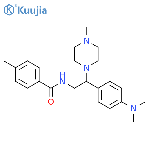N-{2-4-(dimethylamino)phenyl-2-(4-methylpiperazin-1-yl)ethyl}-4-methylbenzamide structure