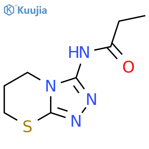 N-{5H,6H,7H-1,2,4triazolo3,4-b1,3thiazin-3-yl}propanamide structure