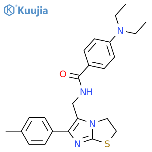 4-(diethylamino)-N-{6-(4-methylphenyl)-2H,3H-imidazo2,1-b1,3thiazol-5-ylmethyl}benzamide structure