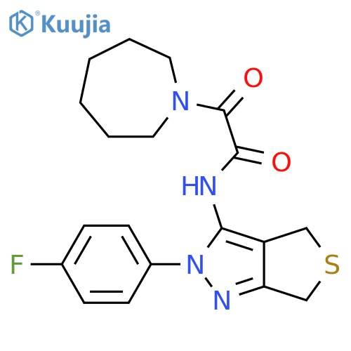 2-(azepan-1-yl)-N-2-(4-fluorophenyl)-2H,4H,6H-thieno3,4-cpyrazol-3-yl-2-oxoacetamide structure