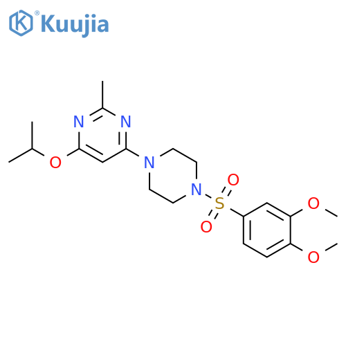 4-4-(3,4-dimethoxybenzenesulfonyl)piperazin-1-yl-2-methyl-6-(propan-2-yloxy)pyrimidine structure