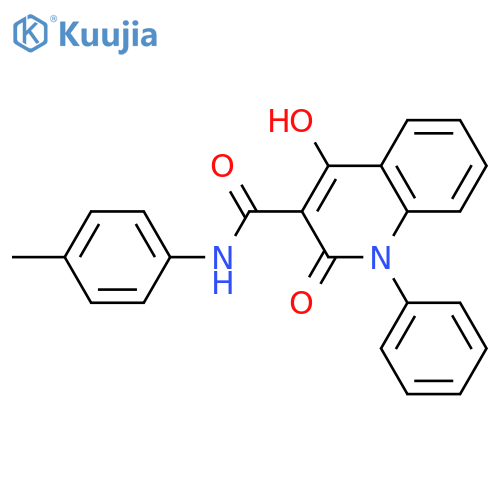 4-hydroxy-N-(4-methylphenyl)-2-oxo-1-phenyl-1,2-dihydroquinoline-3-carboxamide structure