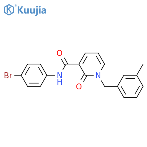 N-(4-bromophenyl)-1-(3-methylphenyl)methyl-2-oxo-1,2-dihydropyridine-3-carboxamide structure