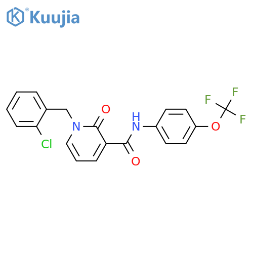 1-(2-chlorophenyl)methyl-2-oxo-N-4-(trifluoromethoxy)phenyl-1,2-dihydropyridine-3-carboxamide structure