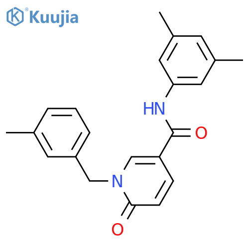 N-(3,5-dimethylphenyl)-1-(3-methylphenyl)methyl-6-oxo-1,6-dihydropyridine-3-carboxamide structure