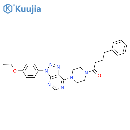 1-{4-3-(4-ethoxyphenyl)-3H-1,2,3triazolo4,5-dpyrimidin-7-ylpiperazin-1-yl}-4-phenylbutan-1-one structure