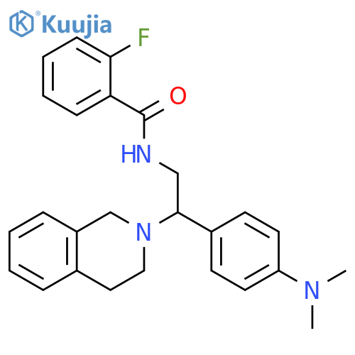 N-{2-4-(dimethylamino)phenyl-2-(1,2,3,4-tetrahydroisoquinolin-2-yl)ethyl}-2-fluorobenzamide structure