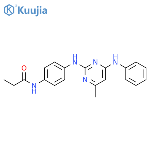 N-(4-{4-methyl-6-(phenylamino)pyrimidin-2-ylamino}phenyl)propanamide structure
