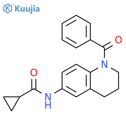 N-(1-benzoyl-1,2,3,4-tetrahydroquinolin-6-yl)cyclopropanecarboxamide structure