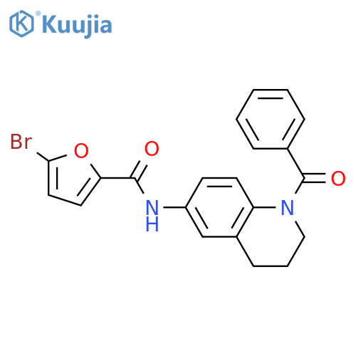 N-(1-benzoyl-1,2,3,4-tetrahydroquinolin-6-yl)-5-bromofuran-2-carboxamide structure