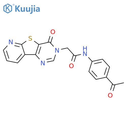 N-(4-acetylphenyl)-2-(4-oxopyrido[3',2':4,5]thieno[3,2-d]pyrimidin-3(4H)-yl)acetamide structure