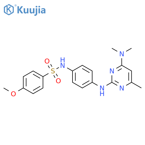 N-(4-{4-(dimethylamino)-6-methylpyrimidin-2-ylamino}phenyl)-4-methoxybenzene-1-sulfonamide structure